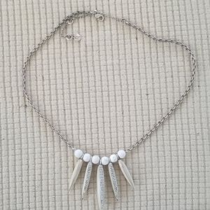 Chloe and Isabel Silver and White African Plains Pendant Necklace
